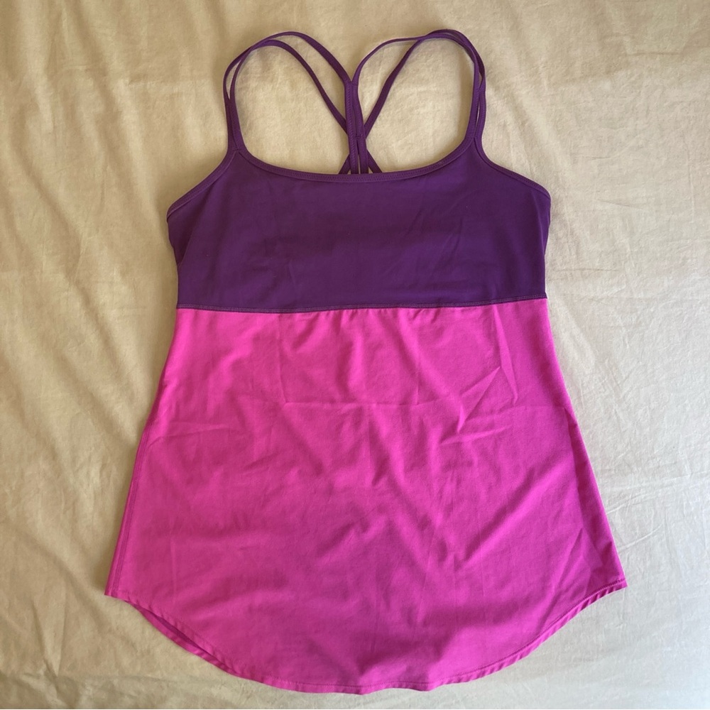 Lucy strappy tank top, size Large, purple